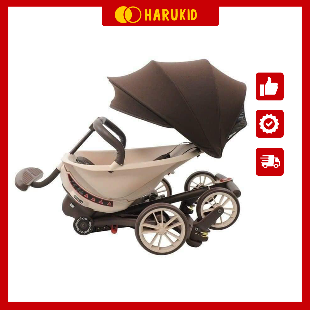 Xe đẩy cho bé V18 Baobaohao, gấp gọn 4 bánh, xe đẩy 2 chiều cho bé từ 0-5 tuổi