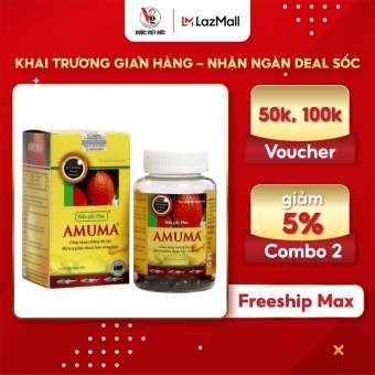 Dầu gấc viên uống Plus Amuma bổ sung dưỡng chất cho mắt giúp mắt sáng khỏe lọ 60 viên