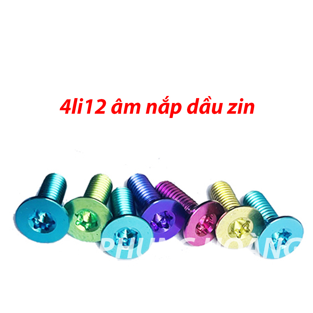 [HCM]Bộ 2 ỐC Nắp Dầu Titan GR5 4li12 Dù Âm