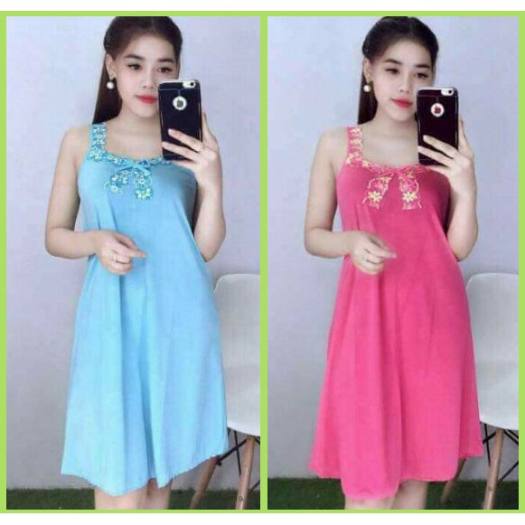 Đầm Ngủ Thun Lạnh Phối Ren Lady D3