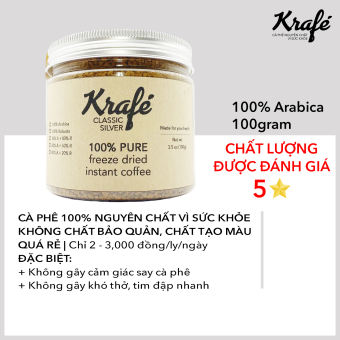 Cà phê hoà tan sấy lạnh Krafe - hủ 100g (100% Arabica)