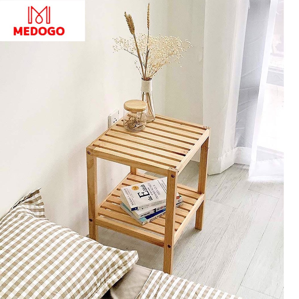 Kệ gỗ đầu giường, kệ gỗ đa năng trang trí MEDOGO