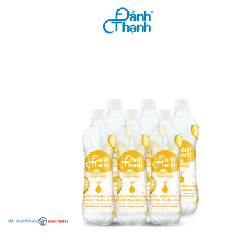 Lốc 6 chai Nước khoáng thiên nhiên có ga đảnh thạnh khoáng chanh muối chai 430ml