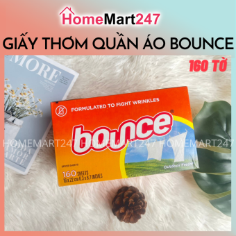 GIẤY THƠM QUẦN ÁO BOUNCE NGUYÊN HỘP 160 TỜ,