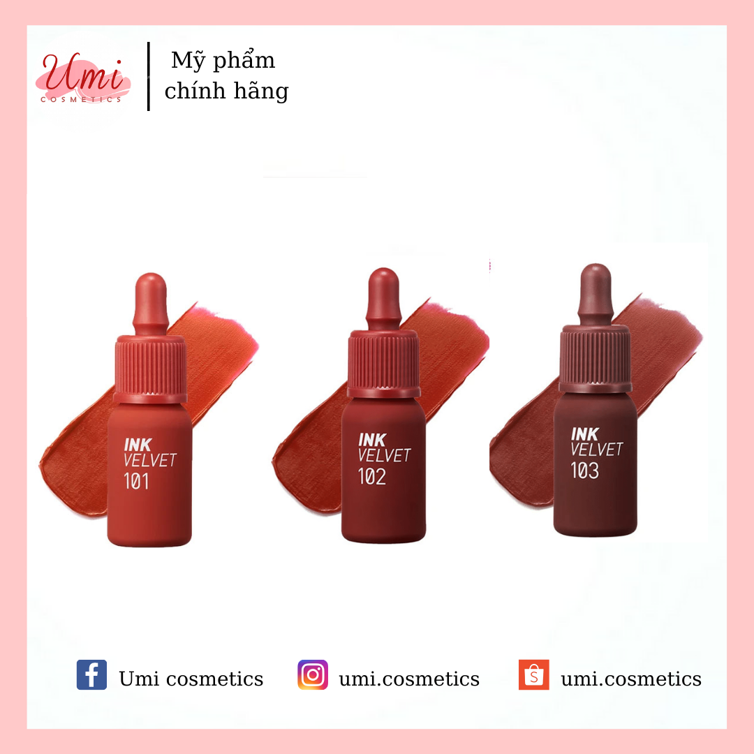 Son kem ink peripera velvet 101-102-103