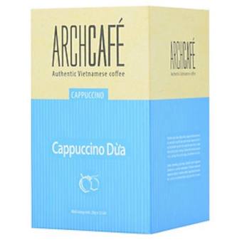 Cafe Cappuccino vị dừa Archcafe hộp 240g (12 gói *20g) - cà phê vị dừa
