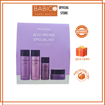 Bộ Dưỡng Ẩm Mini Chống Lão Hoá Hoa Phong Lan Tím Innisfree Jeju Orchid Special Kit 4 Món- BABICO