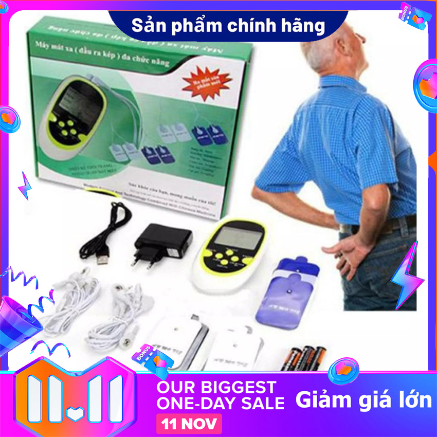 Máy mát xa điện châm trị liệu châm cứu 8 miếng dán