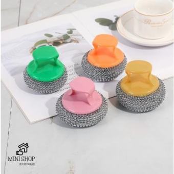 Cọ Xoong Nồi Búi Sắt Không Rỉ Siêu Bền Có Tay Cầm Tiện Lợi