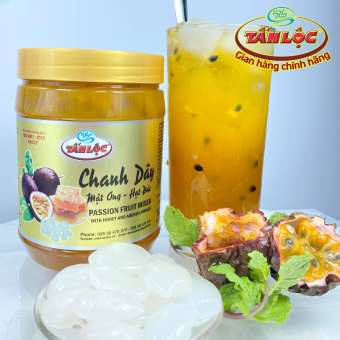 Chanh Dây Hạt Đác Mật Ong Hũ 900gr TẤN LỘC Chua Ngọt Tự Nhiên