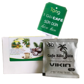 Cà Phê Sữa Dừa Hòa TanVIKIN,hộp 6gói x 17g ,tiện lợi, nguyên chất và an toàn cho sức khỏe.