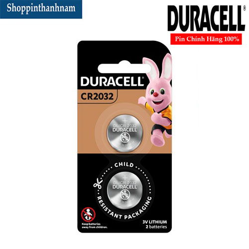 Pin CR2032 Duracell Cao Cấp Vỉ 2 Viên Chính Hãng Siêu Bền