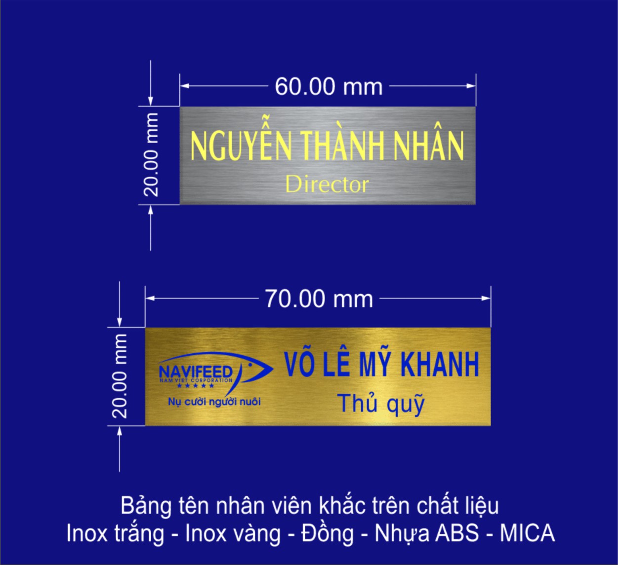 Bảng tên nhân viên – biển tên nhân viên – thẻ tên nhân viên cài áo