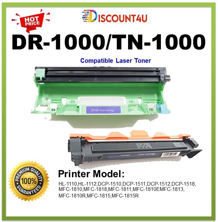 Discount4U .. สินค้าพร้อมใช้งานในกล่องเดียว ** Drum + Toner ** TN-1000 + DR-1000 เพราะเราลดให้คุณถูกกว่าใคร ค่าจัดส่ง ราคา 275 บาท*ส่งฟรี