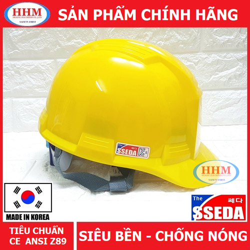 Mũ bảo hộ lao động sseda hàn quốc , mũ bảo hộ lao độ ,mũ bảo hiểm , mũ kỹ thuật ,kỹ sư màu vàng chanh
