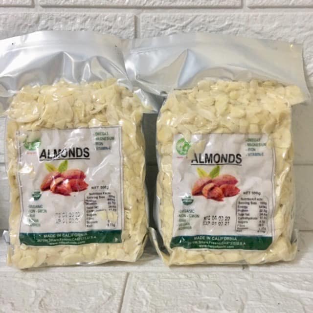 1kg hạnh nhân Mỹ thái lát làm bánh