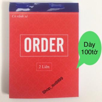 10 quyển Order 2 liên dày 100trang có rãnh xé