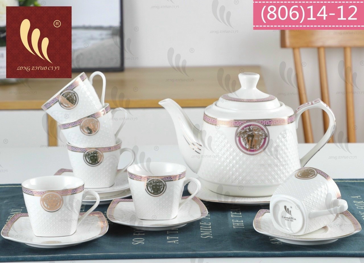 Bộ ấm chén trà sứ xương cao cấp