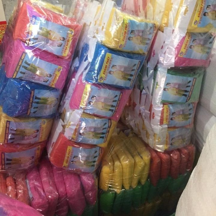 Combo 50 áo mưa nylong tiện lợi giá rẻ, đẹp màu ngẫu nhiên - AM0004 Shop Váy Công Sở Big Size