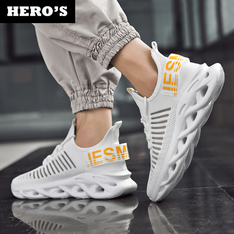 Giày nam thể thao sneaker HERO'S trắng đẹp cổ cao cho học sinh đi học đi làm cao cấp Mã A09T