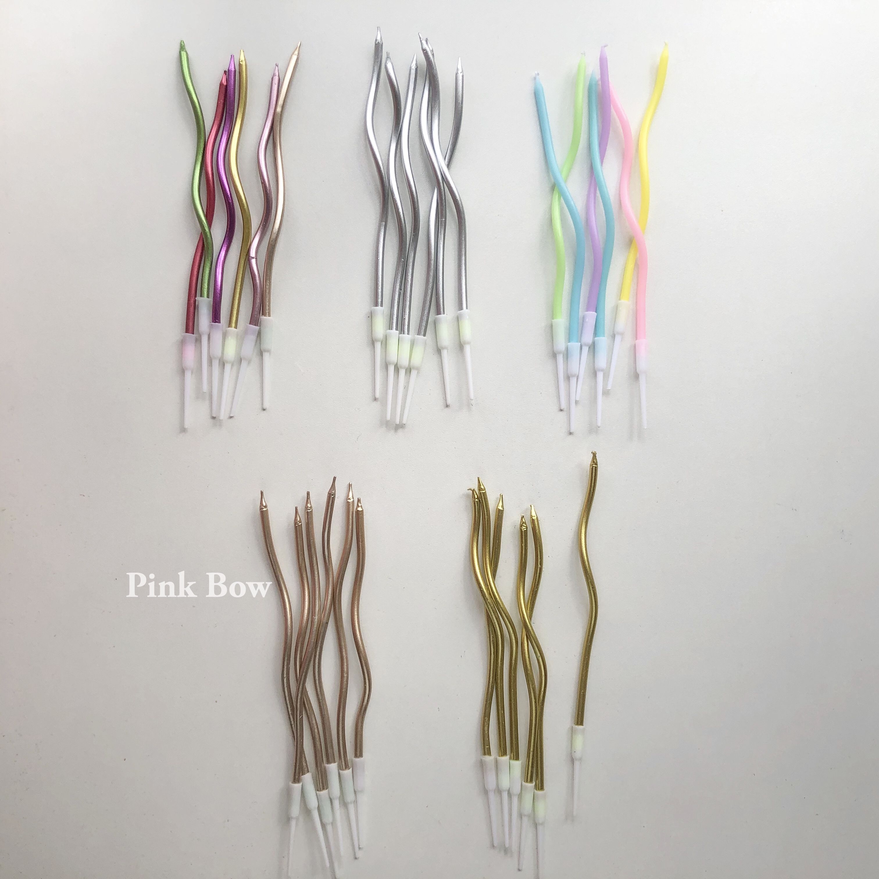 Nến sinh nhật xoắn đủ màu Pastel set 6c