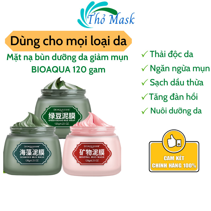 Mặt nạ bùn khoáng đất sét trà xanh BIOAQUA. Mặt nạ bùn khoáng núi lửa giúp ngăn ngừa mụn kiềm dầu làm sạch lỗ chân lông. ThoMask