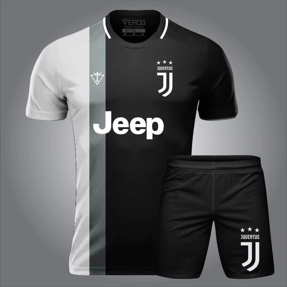 Bộ quần áo đá banh Eros Juventus Đen xám T90