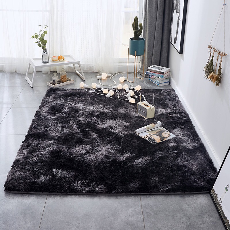 Thảm lông loang, Thảm trải sàn trang trí phòng khách, phòng ngủ 1m2x1m6 Thảm lông trang trí chụp hình, Thảm lông xù trải sàn phong cách Châu Âu