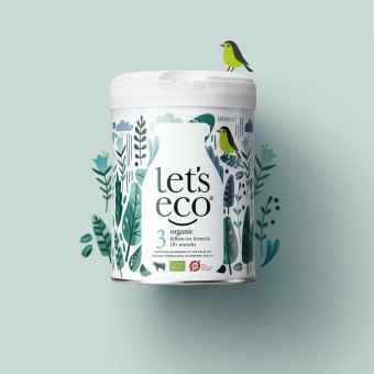 Sữa bột Let's Eco Organic Đan Mạch số 2, số 3 lon lon 700g date T6/24