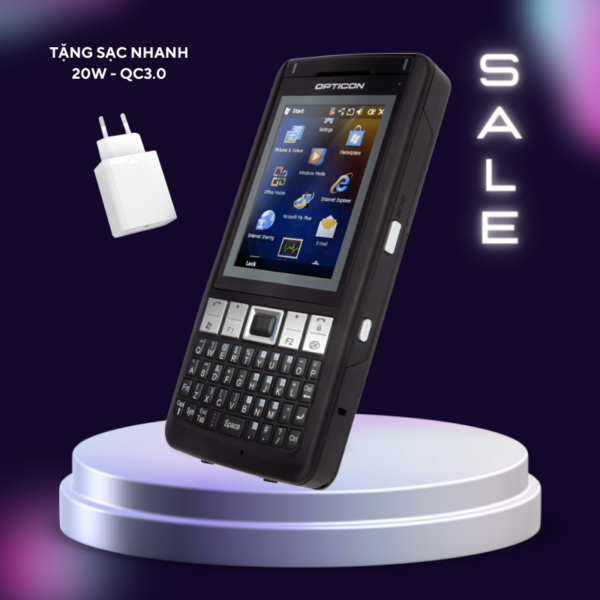 Máy quét mã vạch pda – máy kiểm kho – windows mobile 6.5 – opticon h21 - tặng củ sạc nhanh