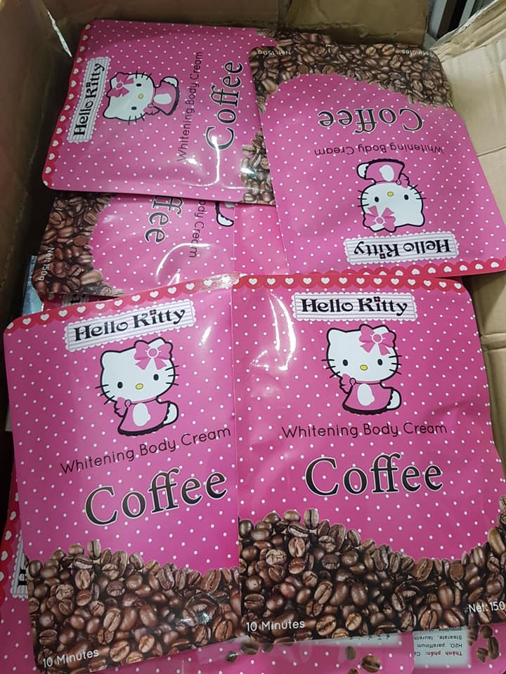 Tắm trắng Siêu Trắng Hello Kitty chiết xuất Cà Phê
