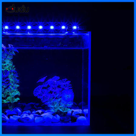 DUDU Waterproof Submersible Aquarium Light - White & Blue LEDs