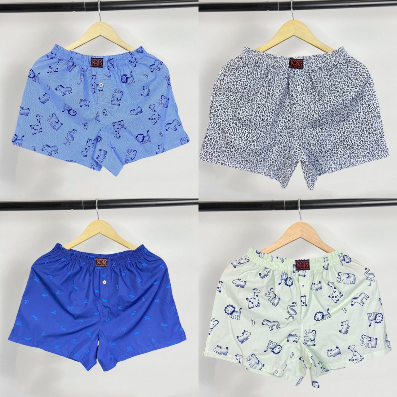 Combo 3 quần đùi nam mặc nhà, quần short nam kate cao cấp không túi