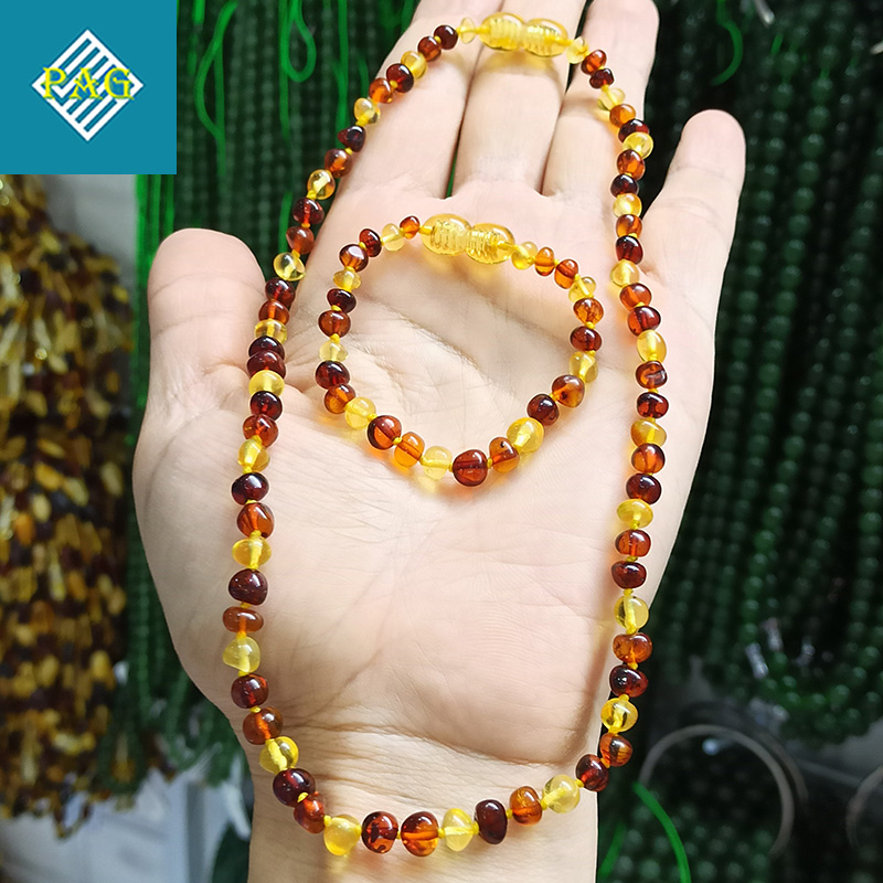  Bộ Vòng Hổ Phách Cho Bé - Hàng Chính Hãng Đạt Chuẩn Kiểm Định 