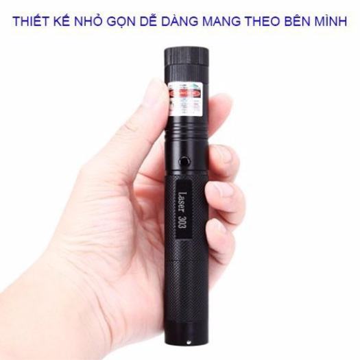 Đèn Pin Laser 303 Tia Xanh, Đỏ Siêu Sáng Cao Cấp Chiếu Cực Xa