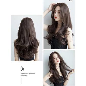 Tóc Giả Nữ Cả Đầu Đẹp💖FREESHIP💖Tóc Giả Nguyên Đầu Mái Bay Không Mái Dài Xoăn Đuôi