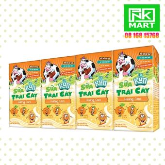 Lốc 4 hộp Sữa Trái Cây Kun 110ml