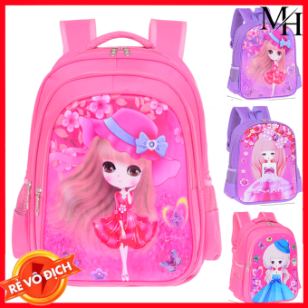 Balo cho bé gái đi học mầm non, tiểu học trung học chống thấm, cặp sách học sinh cấp 1, 2
