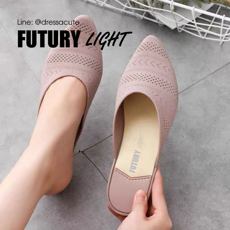 ลองดูภาพสินค้า [No.3302] FUTURY Light ® ❤️ รองเท้าซิลิโคน ทรงแหลม แบบเปิดส้น รองเท้ายางนิ่ม รองเท้าแตะหัวแหลม