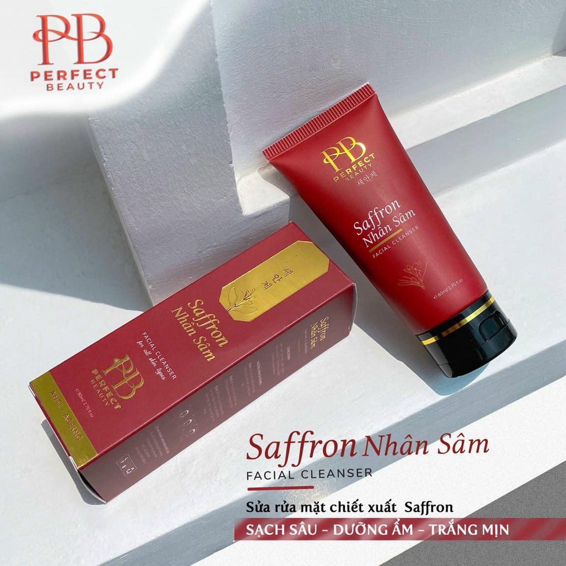 Sữa rửa mặt nhân sâm saffron PB