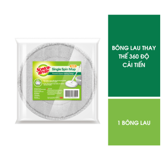 Bông lau nhà thay thế 360 độ cải tiến Microfiber Scotch-Brite 3M BL360-CT - Tốc Độ 247 sợi Microfiber cao cấp loại bỏ đến 99% các loại vi khuẩn
