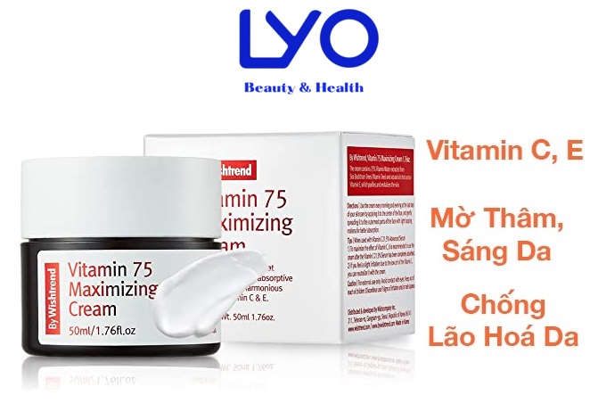 Kem Dưỡng Sáng Da, Chống Lão Hoá  21.5 By Wishtrend Vitamin 75 Maximizing Cream 50ml