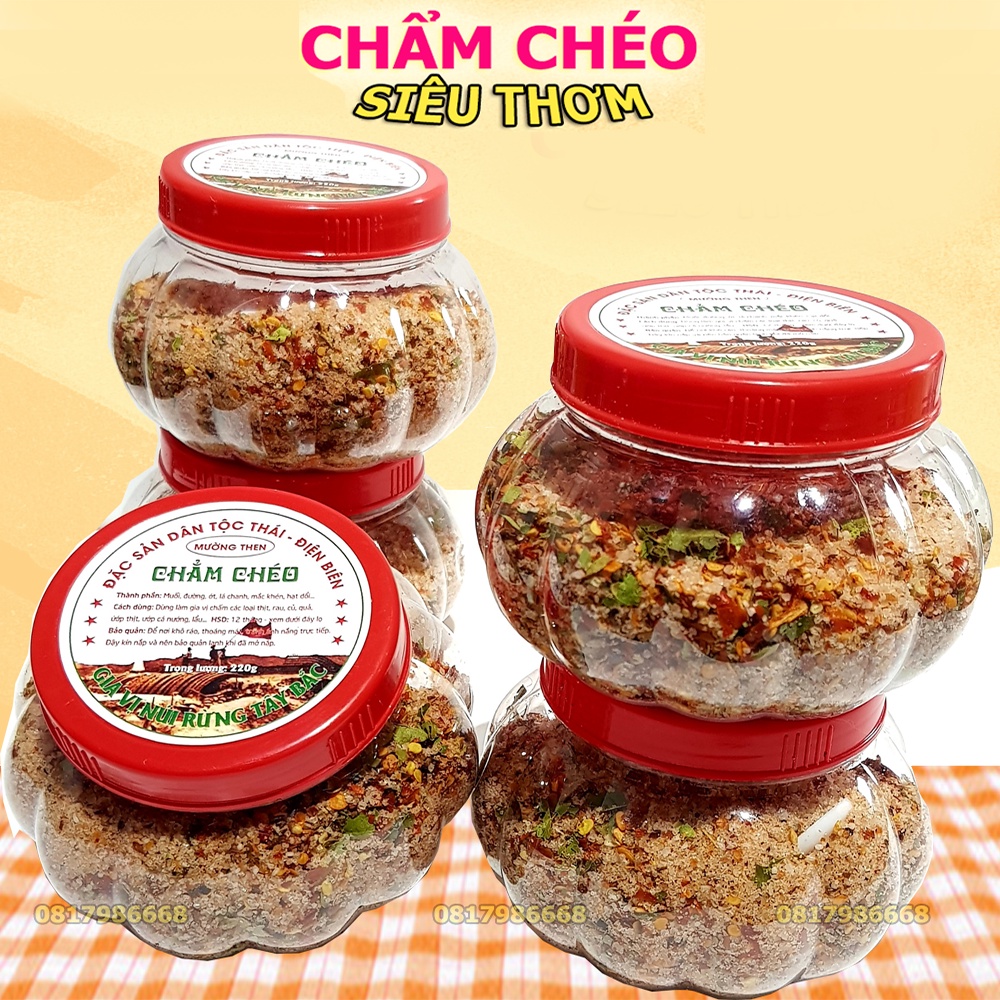 Lọ muối chấm chẩm chéo đặc sản tây bắc - Gia vị chấm hoa quả, dồ ăn,..