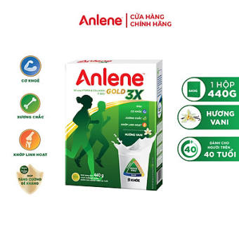 Sữa bột Anlene Gold 3X Giấy Vani 440g