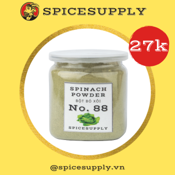 Hũ 90g Spinach powder - Bột cải bó xôi nguyên chất 100% sấy lạnh