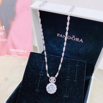 Dây chuyền xoắn mặt kim mạ bạch kim RCLN