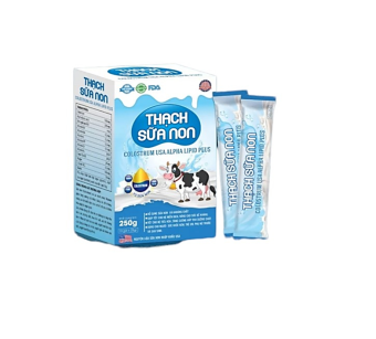 Thạch Sữa Non Bổ Sung Sữa Non, Các Acid Amin, Vitamin Giúp Tăng Cường Sức Khỏe, Tăng Sức Đề Kháng, Nâng cao hệ miễn dịch ,Tăng Cường hấp thu dưỡng chất  Giúp Ăn Ngon, Ngủ Tốt- Hộp 10 gói