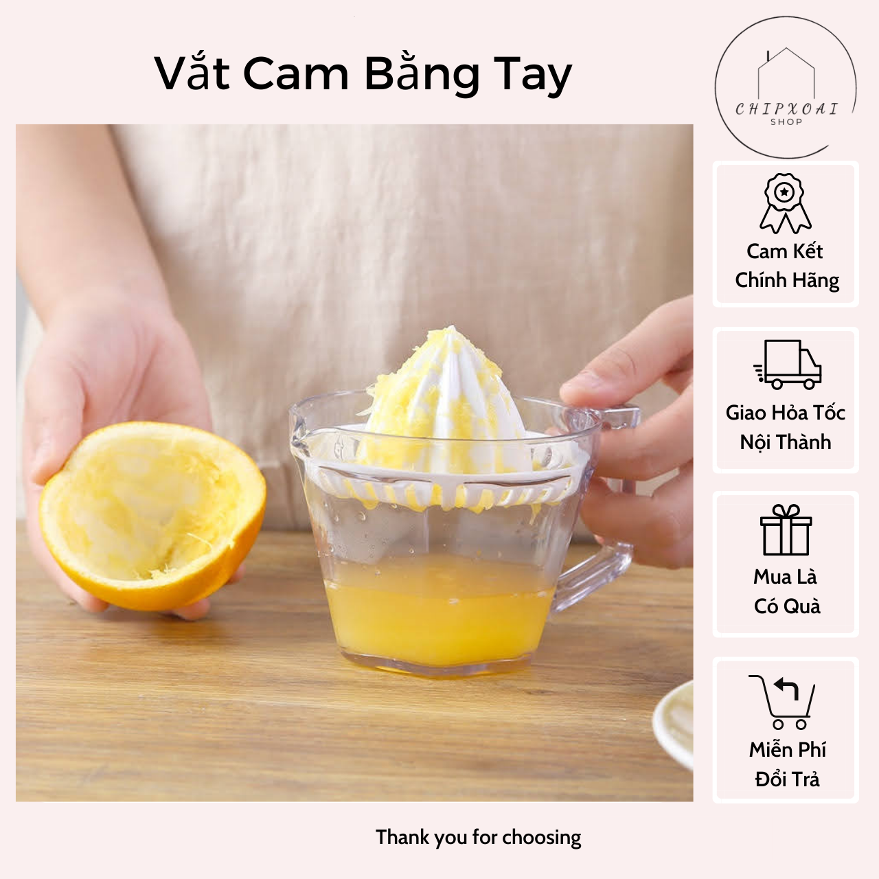 Dụng cụ vắt cam bằng lúa mạch