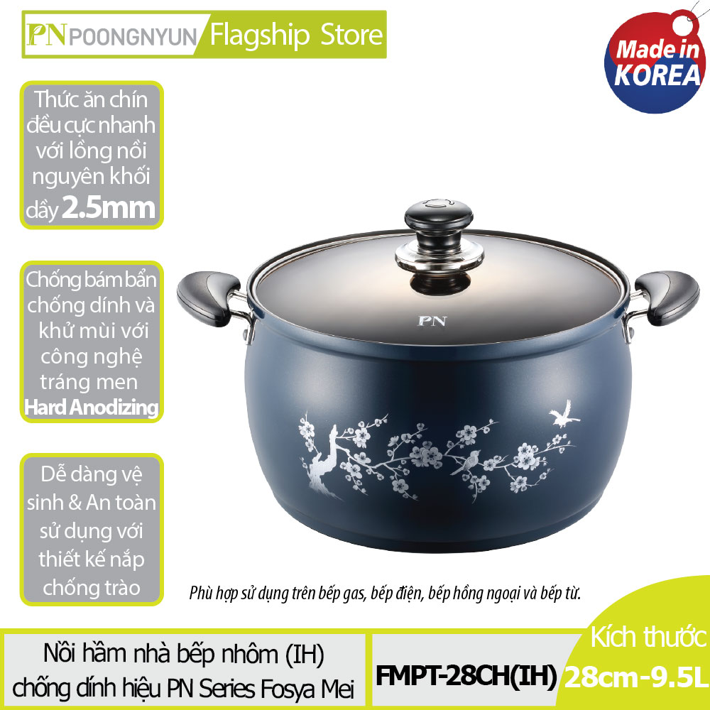 Nồi hầm nhôm hiệu pn fmpt-28ch - hàng chính hãng