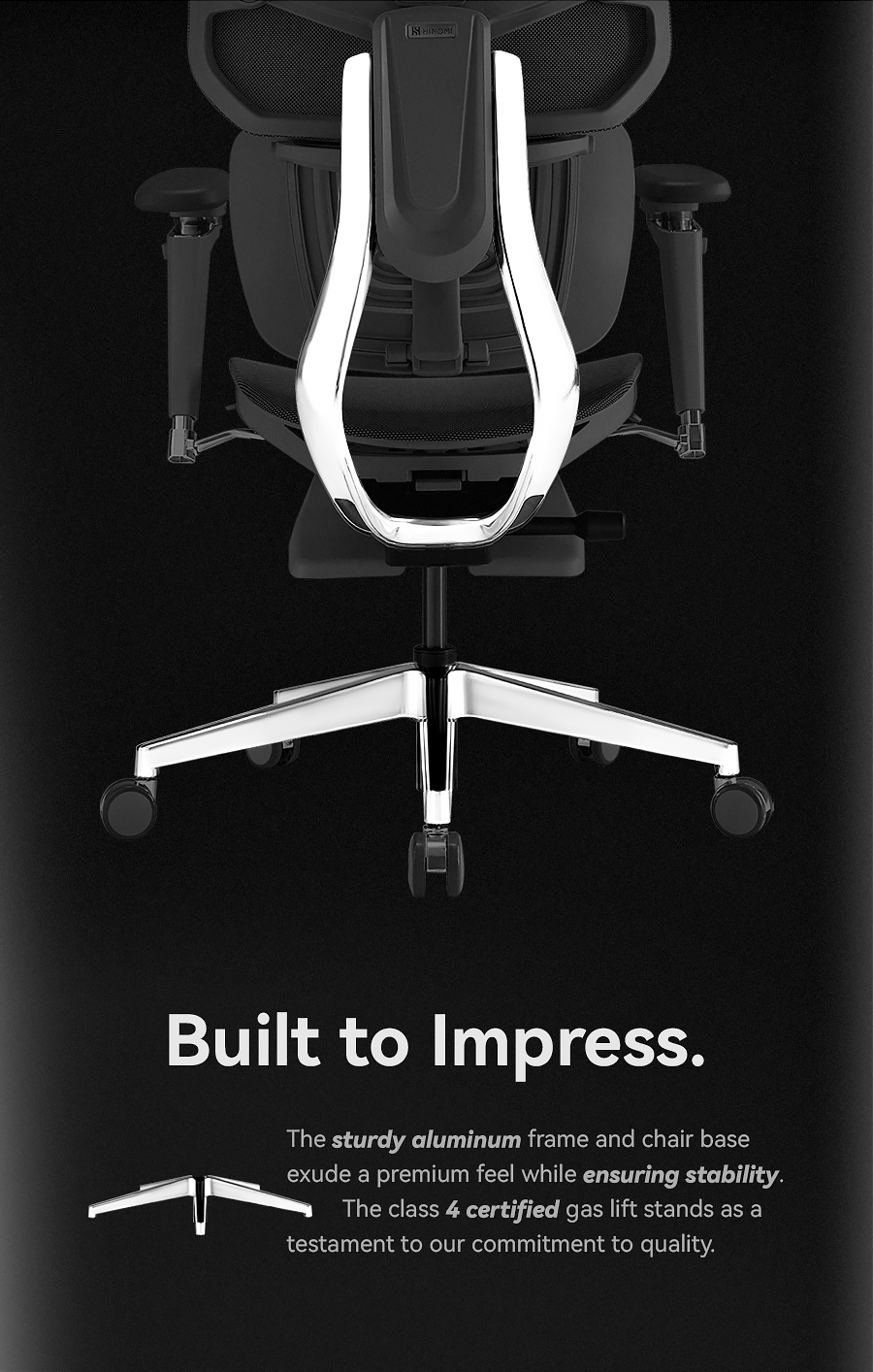 Hinomi X1 3D Sırt Destekli Ergonomik Ev Ofisi Koltuğu | Bacak Desteği | Oyun | Örgü Sandalye
